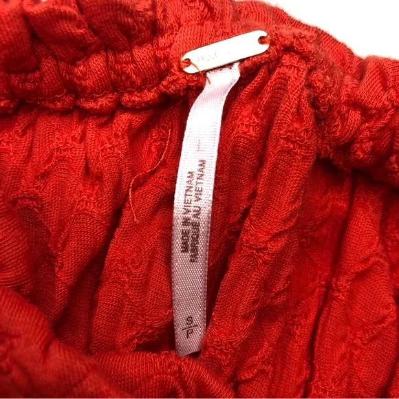 Free People Ladybug Red Long Sleeve Top Size Small - Picture 7 of 14